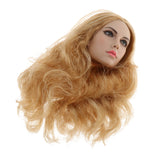 Maxbell 1/6 Female Soldier Head Carving Toy Head Sculpture w/ Hair for Hot Toys  C