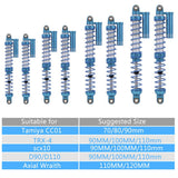 Maxbell Adjustable Shock Absorber Damper for 1/10 RC Axial SCX10 TRX4 D90 90mm Blue
