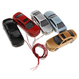 Maxbell 5pcs Painted Model Car Sandtable Accessories Parking Scenery Layout 1:75
