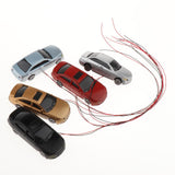 Maxbell 5pcs Painted Model Car Sandtable Accessories Parking Scenery Layout 1:75