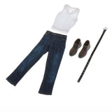 Maxbell 1/ Vest Jeans Set Male Suit for Action Figures white