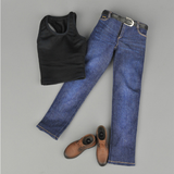 Maxbell 1/ Vest Jeans Set Male Suit for Action Figures sports vest set