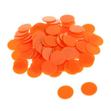 Maxbell 200pcs 25MM barreled Plastic Coin Chip money plane Boundless Orange