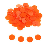Maxbell 300pcs 25MM barreled Plastic Coin Chip money plane Boundless Orange