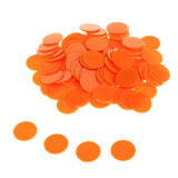 Maxbell 200pcs 25MM barreled Plastic Coin Chip money plane Boundless Orange