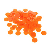 Maxbell 300pcs 25MM barreled Plastic Coin Chip money plane Boundless Orange