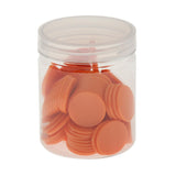 Maxbell 300pcs 25MM barreled Plastic Coin Chip money plane Boundless Orange