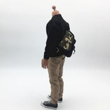 Maxbell 1/6 Men Sweatshirt Pants Belt Bag for    12'' Action Figure Black