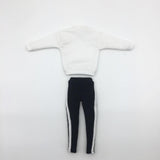 Maxbell 1/6 Men White Sweatshirt Striped Pants for    12'' Action Figure