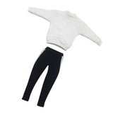 Maxbell 1/6 Men White Sweatshirt Striped Pants for    12'' Action Figure