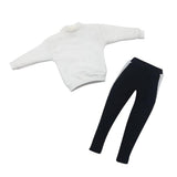 Maxbell 1/6 Men White Sweatshirt Striped Pants for    12'' Action Figure