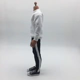 Maxbell 1/6 Men White Sweatshirt Striped Pants for    12'' Action Figure