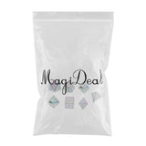 Maxbell 7 Pieces Polyhedral Metal Dice for D&D Pathfinder RPG Game Rainbow White
