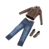 Maxbell 1/6 Scale Soldiers Trendy Leather Set for Phicen 12in Action Figure Doll C