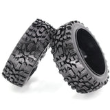 Maxbell 4pcs 1:8 RC Buggy Vehicle Model Spare Parts Rubber Tyre Fan Hub Wheel Black