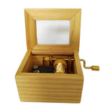 Maxbell Wooden Music Box w/ Hand Lever Exquisite Creative Crafts Decor Festive Gift