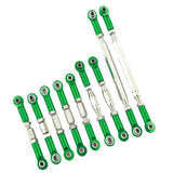 Maxbell 9pcs Adjustable Servo Rod Link for WLtoys RC Car Parts green
