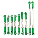 Maxbell 9pcs Adjustable Servo Rod Link for WLtoys RC Car Parts green