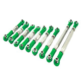 Maxbell 9pcs Adjustable Servo Rod Link for WLtoys RC Car Parts green
