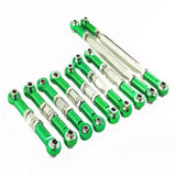 Maxbell 9pcs Adjustable Servo Rod Link for WLtoys RC Car Parts green
