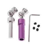 Maxbell Metal Rear Axle CVD Drive Shaft for 1/12 Wltoys 12428 12423 12628 Purple