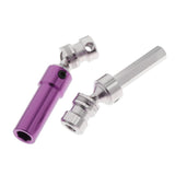 Maxbell Metal Rear Axle CVD Drive Shaft for 1/12 Wltoys 12428 12423 12628 Purple