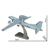 Maxbell 1:100 Scale KJ500 Air Force Warning Aircraft Military Diecast Model Toy Gift