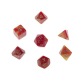 Maxbell Maxbell 7pcs Polyhedral Dice D4 D6 D8 D10 D12 D20 for DnD RPG Games Red Yellow