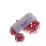 Maxbell Maxbell 7pcs Polyhedral Dice D4 D6 D8 D10 D12 D20 for DnD RPG Games Red Yellow