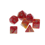 Maxbell Maxbell 7pcs Polyhedral Dice D4 D6 D8 D10 D12 D20 for DnD RPG Games Red Yellow