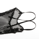 8x1/6 Mesh Strap Dress Women Clothes for 12'' Action Figure Accessories Black