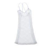 8x1/6 Mesh Strap Dress Women Clothes for 12'' Action Figure Accessories White