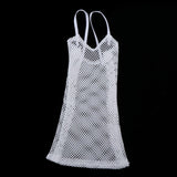 8x1/6 Mesh Strap Dress Women Clothes for 12'' Action Figure Accessories White