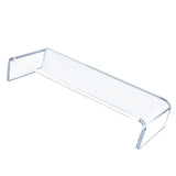 Home Clear Monitor Stand Shelf PC LCD Computer Screen Riser Tray Holder 2pcs