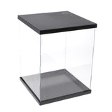 Clear Plastic Display Case Countertop Box Cube Storage w/LED Light 21x21x40cm