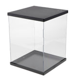 Clear Plastic Display Case Countertop Box Cube Storage w/LED Light 21x21x40cm