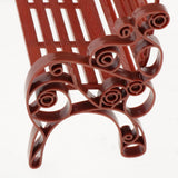 Maxbell 2xModel Train 1:6 Scale Park Street Seat Bench Chair Settee Brown