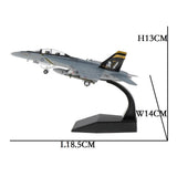 3pcs 1:100 F/A-18 Strike Helicopter Diecast Army Model & Dispaly Stand Decor