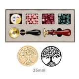 Wax Seal Stamp Kit Wax Beads Sealing Stamp for Envelopes Tree