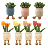 Maxbell 8 PCS Cute Lifelike Plush Green Potted Plants Plant Stuffed Toy Decors