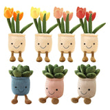 Maxbell 8 PCS Cute Lifelike Plush Green Potted Plants Plant Stuffed Toy Decors