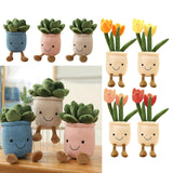Maxbell 8 PCS Cute Lifelike Plush Green Potted Plants Plant Stuffed Toy Decors