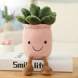 Maxbell 8pcs Lifelike Plush Green Potted Plants Plant Stuffed Toy Decor 25cm