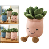 Maxbell 8pcs Lifelike Plush Green Potted Plants Plant Stuffed Toy Decor 25cm