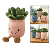 Maxbell 8pcs Lifelike Plush Green Potted Plants Plant Stuffed Toy Decor 25cm