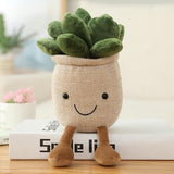 Maxbell 8pcs Lifelike Plush Green Potted Plants Plant Stuffed Toy Decor 25cm