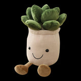 Maxbell 8pcs Lifelike Plush Green Potted Plants Plant Stuffed Toy Decor 25cm