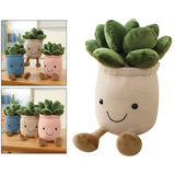Maxbell 8pcs Lifelike Plush Green Potted Plants Plant Stuffed Toy Decor 25cm