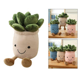 Maxbell 8pcs Lifelike Plush Green Potted Plants Plant Stuffed Toy Decor 25cm