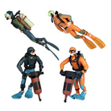Maxbell 6pcs Miniature Diver Figure Ocean Model Decor Fish Tank Accessories